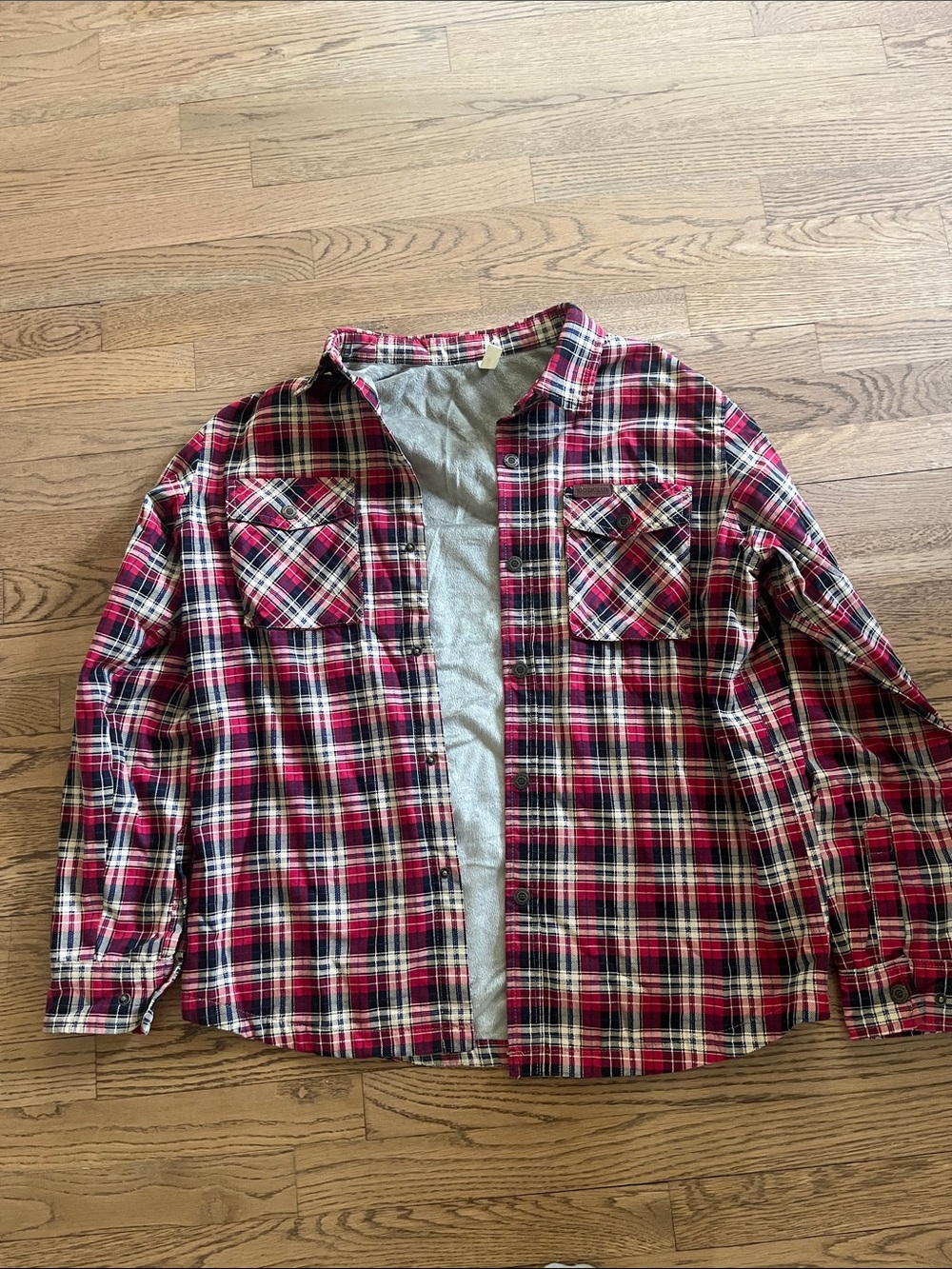 Chartou Plaid Flannel Jacket Mens Large